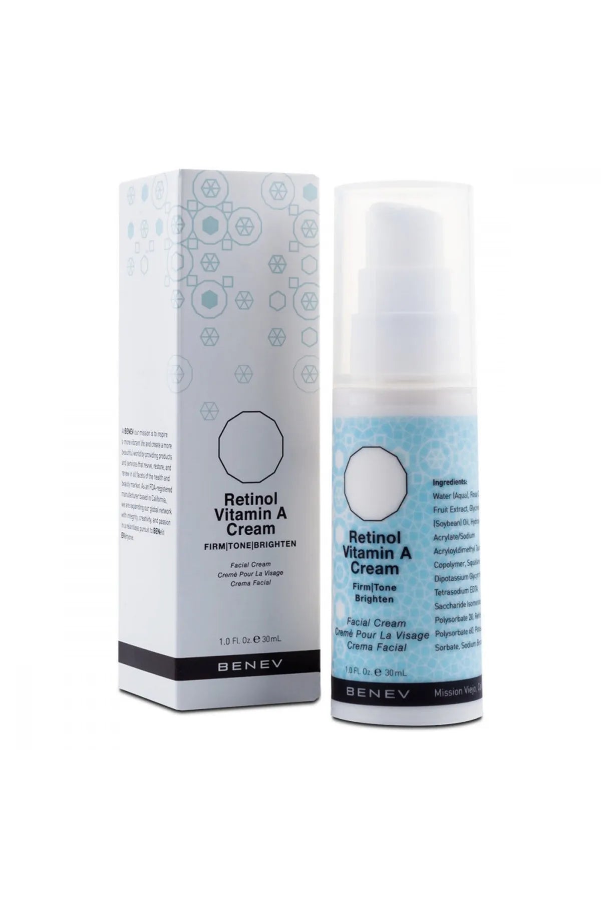 BENEV RETINOL VITAMIN A CREAM 30ML. ANTI-AGING, ANTI-ACNE